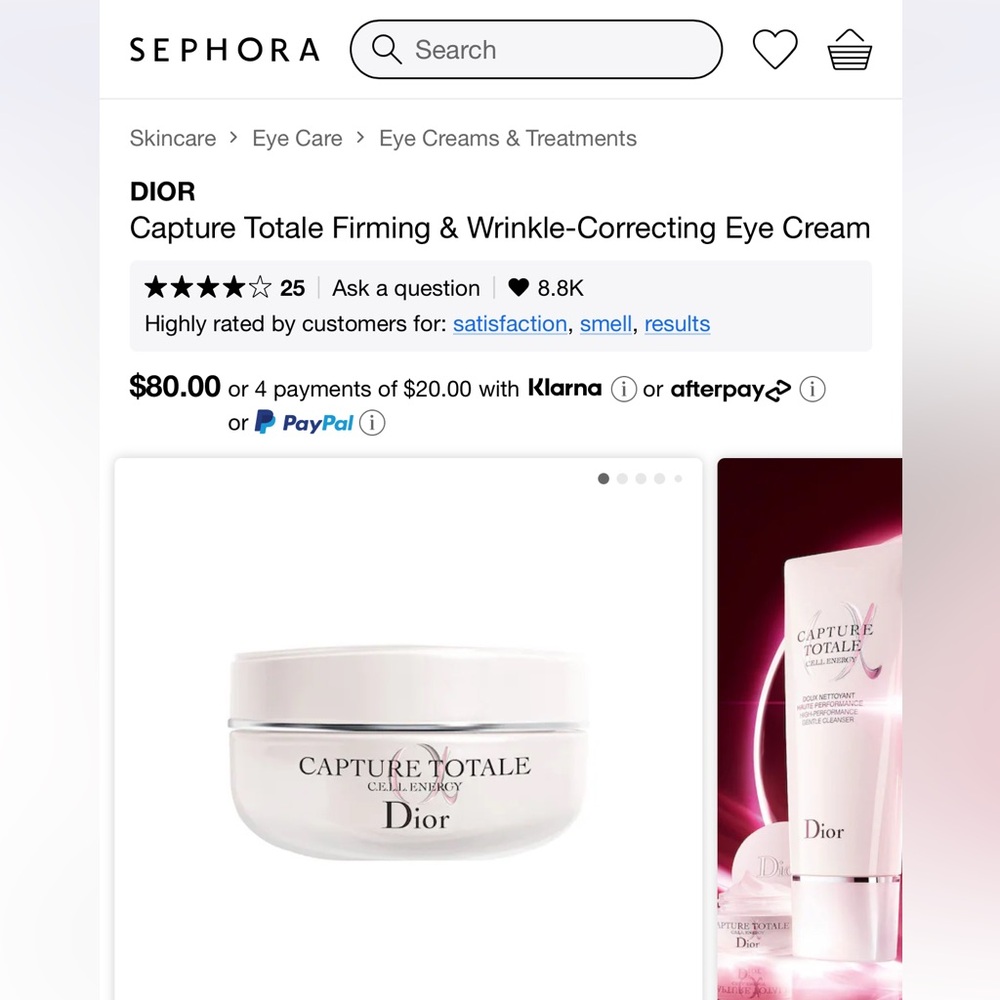 Dior Capture Totale Eye Cream
